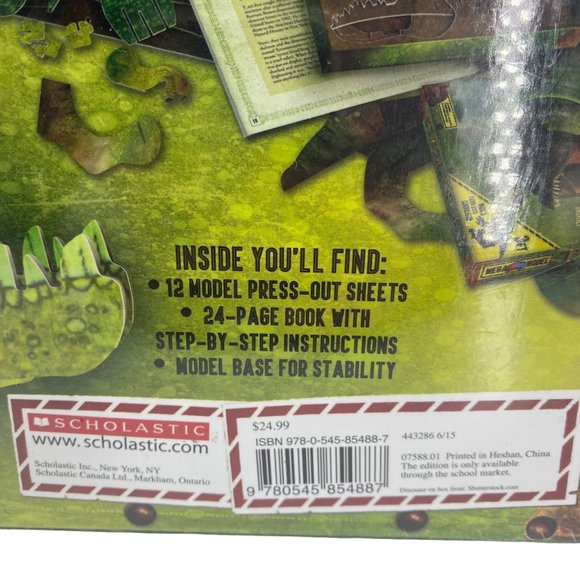 Mega Model T. Rex Build your Own 3 Ft 3D Dinosaur with Book Scholastic NEW - Picture 3 of 5